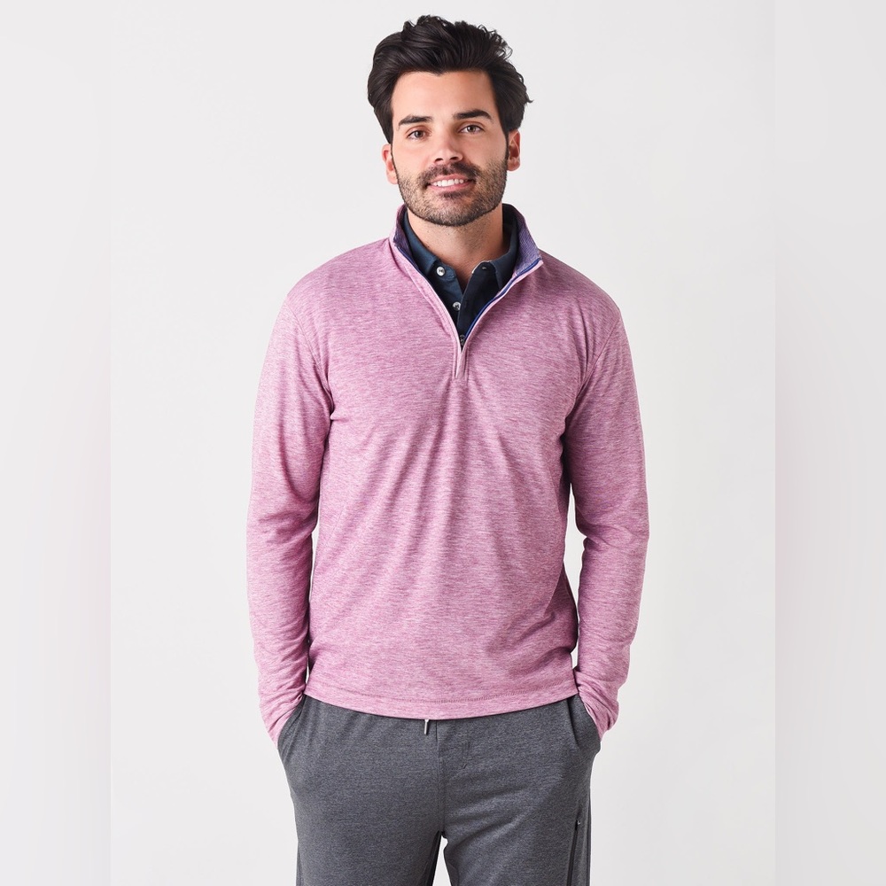 johnnie-O Randall Heathered PREP-FORMANCE Quarter Zip Pullover Men’s Size XXL